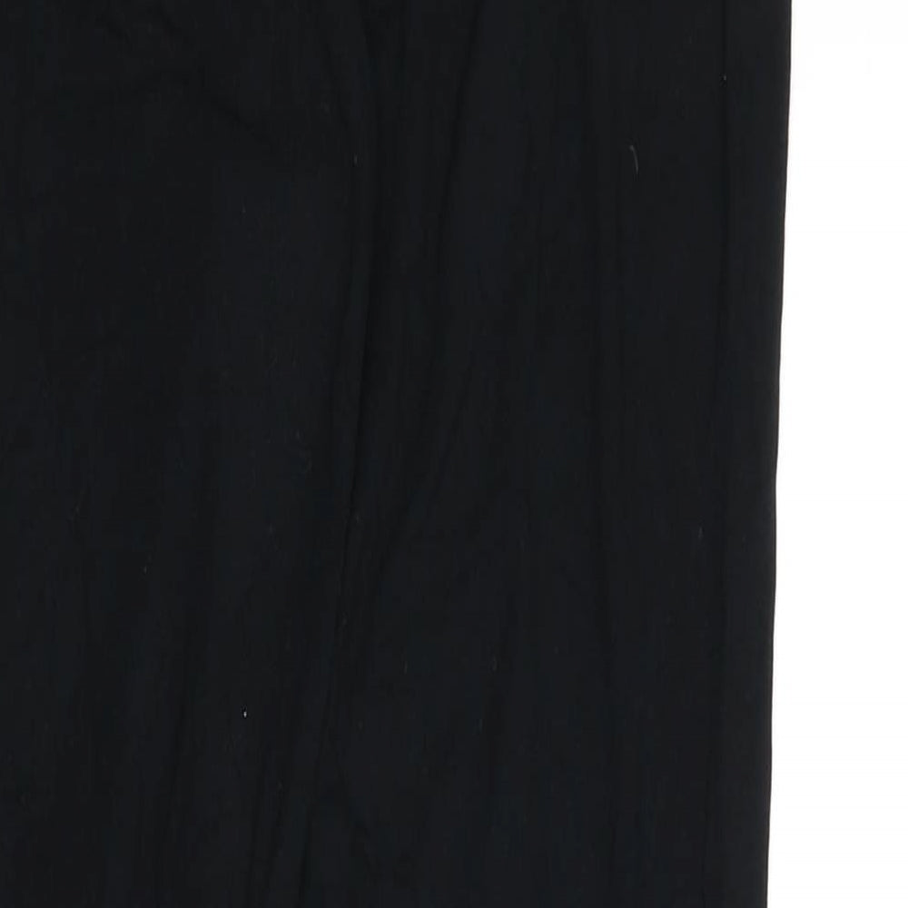 Marks and Spencer Womens Black Vinyl Capri Leggings Size 14 L29 in - Long Length