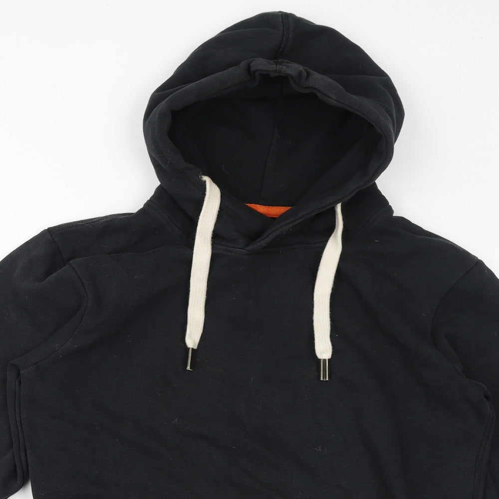 Charles Wilson Mens Black Cotton Pullover Hoodie Size S