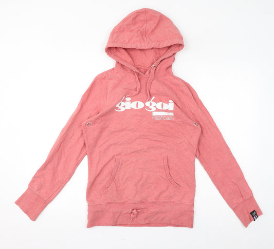 Gio-Goi Womens Pink Cotton Pullover Hoodie Size S Pullover - Logo, 83, Butterfly