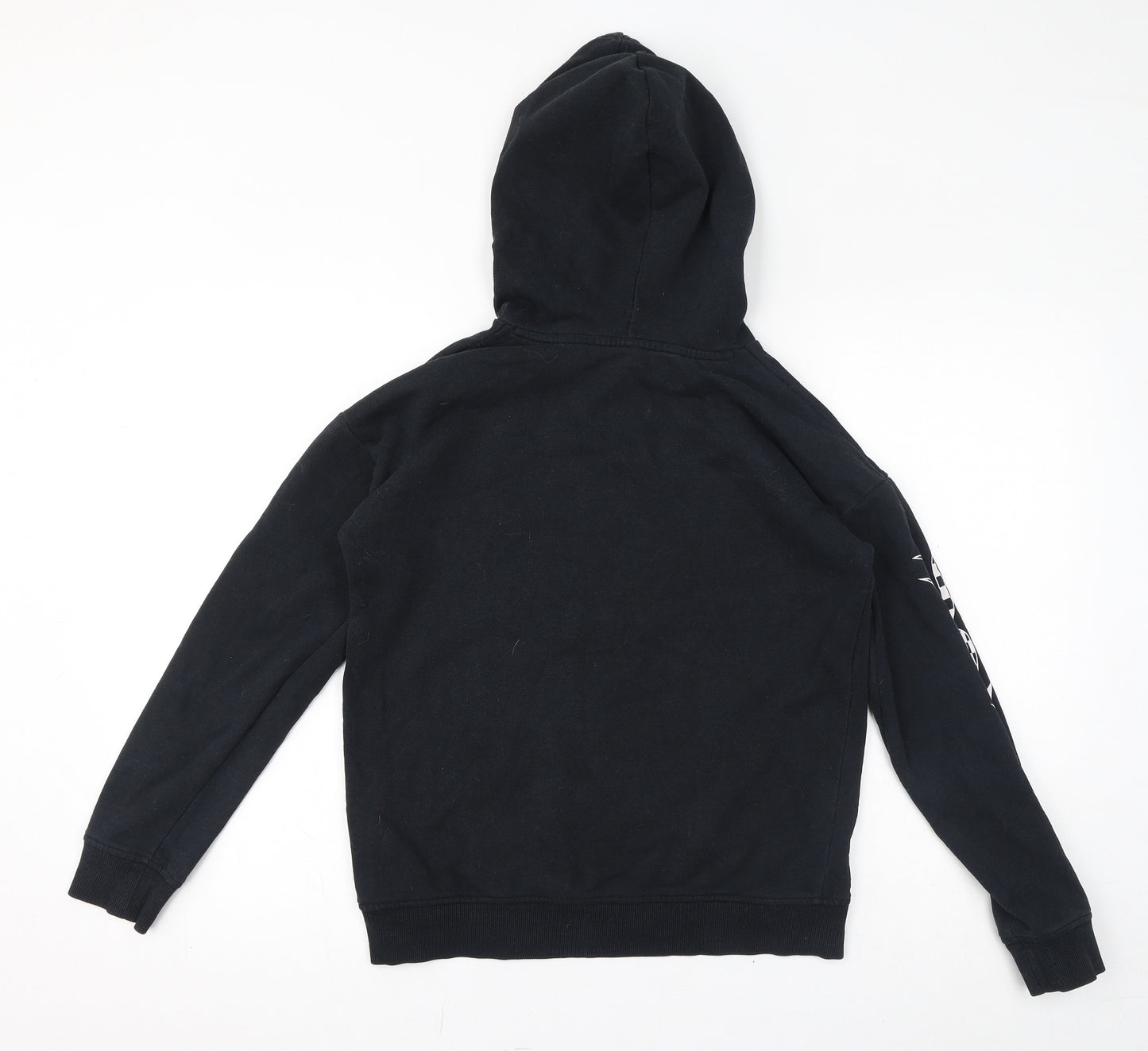 VANS Womens Black Cotton Pullover Hoodie Size S Pullover - Logo, Flames