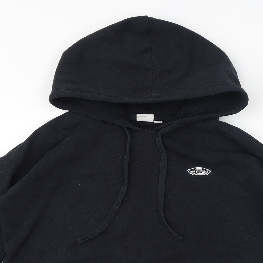 VANS Womens Black Cotton Pullover Hoodie Size S Pullover - Logo, Flames