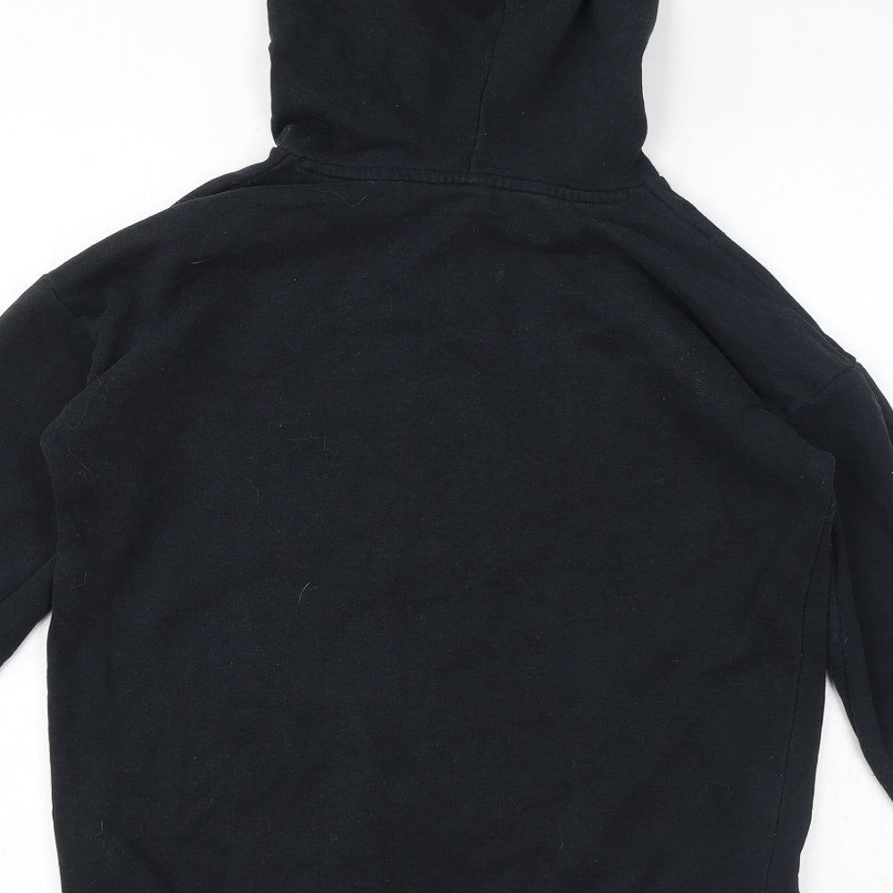 VANS Womens Black Cotton Pullover Hoodie Size S Pullover - Logo, Flames