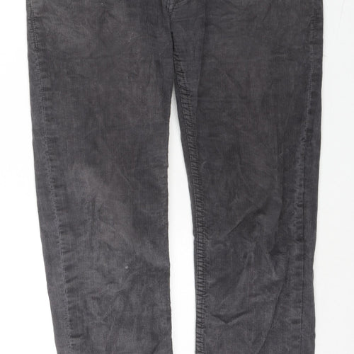 Calvin Klein Jeans Mens Grey Cotton Trousers Size 30 in L26 in Regular Zip