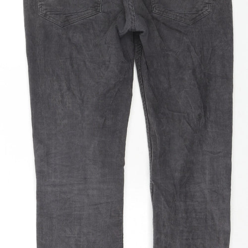 Calvin Klein Jeans Mens Grey Cotton Trousers Size 30 in L26 in Regular Zip