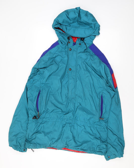 The North Face Mens Blue Rain Coat Coat Size M Zip