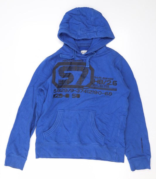 Burton Mens Blue Cotton Pullover Hoodie Size S