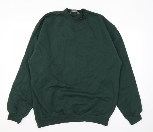 Hawkshead Mens Green Cotton Pullover Sweatshirt Size L