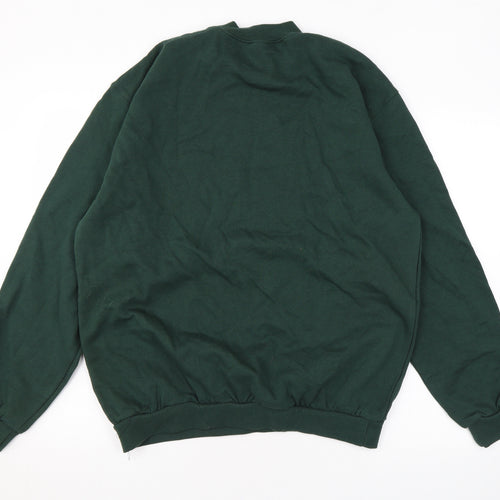 Hawkshead Mens Green Cotton Pullover Sweatshirt Size L