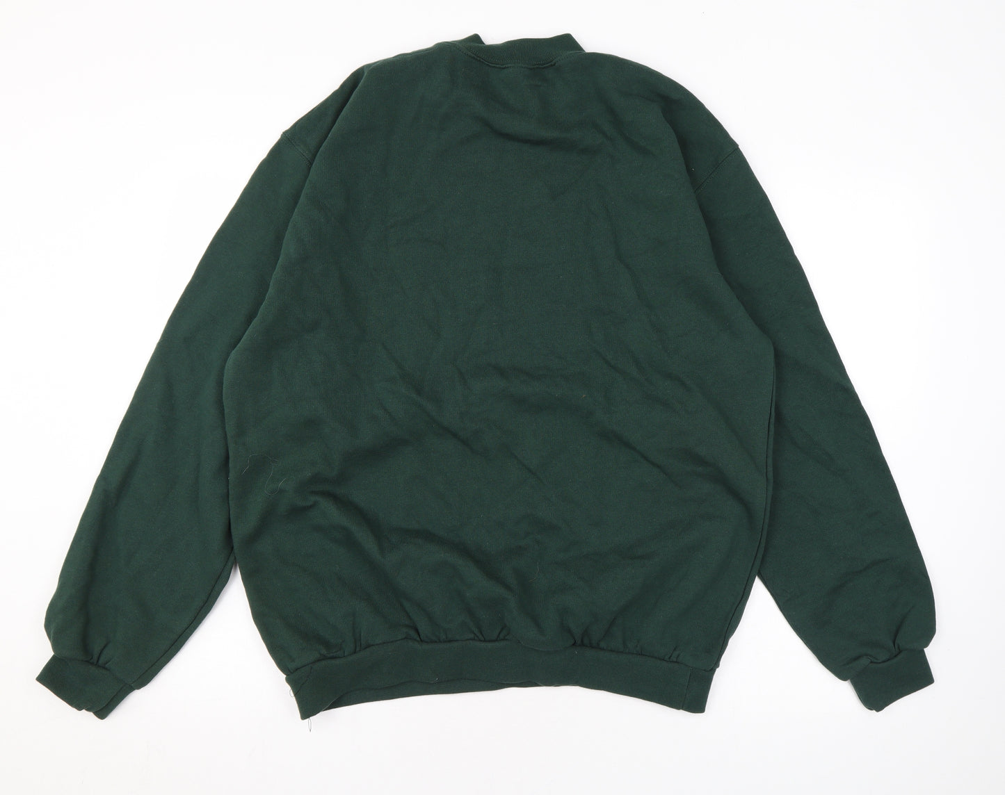 Hawkshead Mens Green Cotton Pullover Sweatshirt Size L