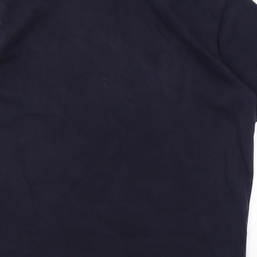 MPlayground Mens Blue Cotton T-Shirt Size M Round Neck