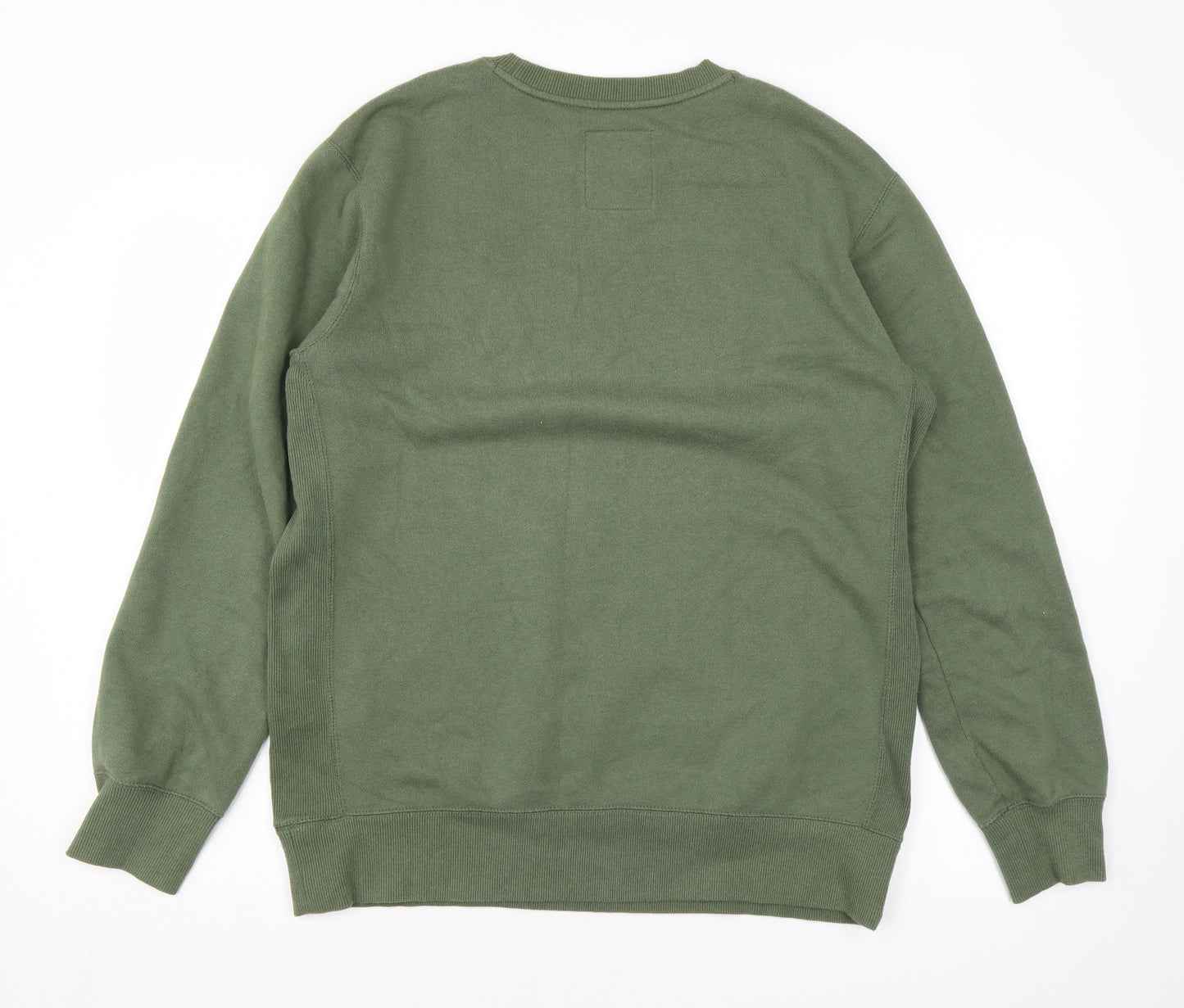 Electric Mens Green Cotton Pullover Sweatshirt Size M