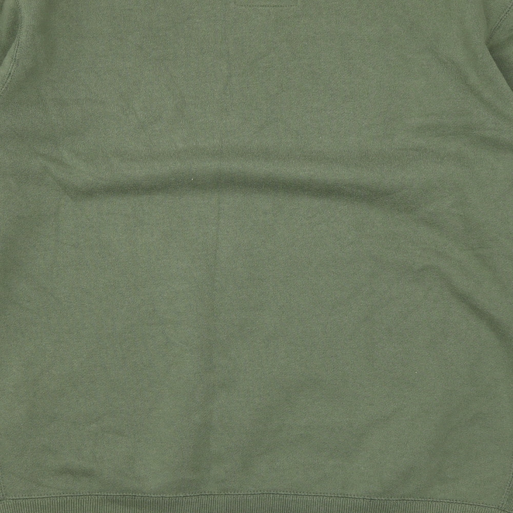 Electric Mens Green Cotton Pullover Sweatshirt Size M