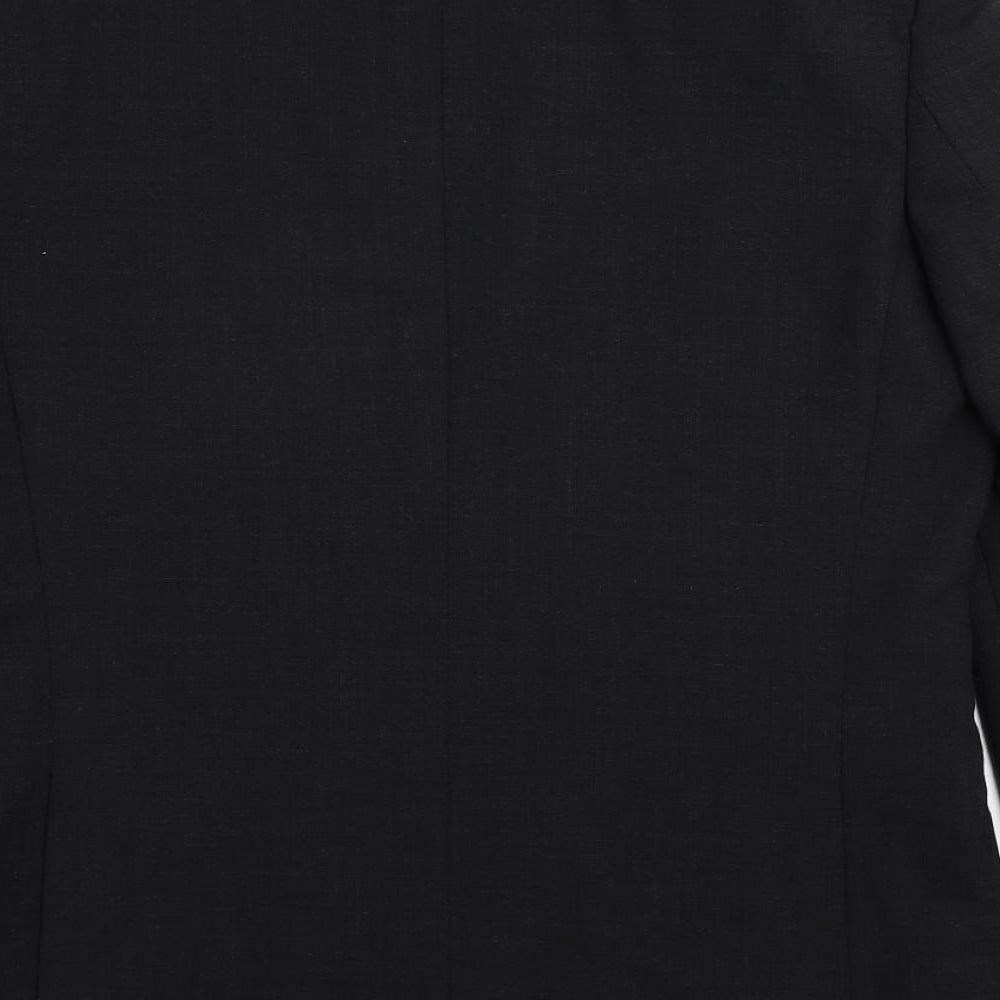 Drescott Mens Black Wool Jacket Suit Jacket Size 42 Regular