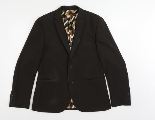 NEXT Mens Brown Polyester Jacket Suit Jacket Size 40 Regular