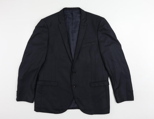 NEXT Mens Blue Polyester Jacket Suit Jacket Size 44 Regular