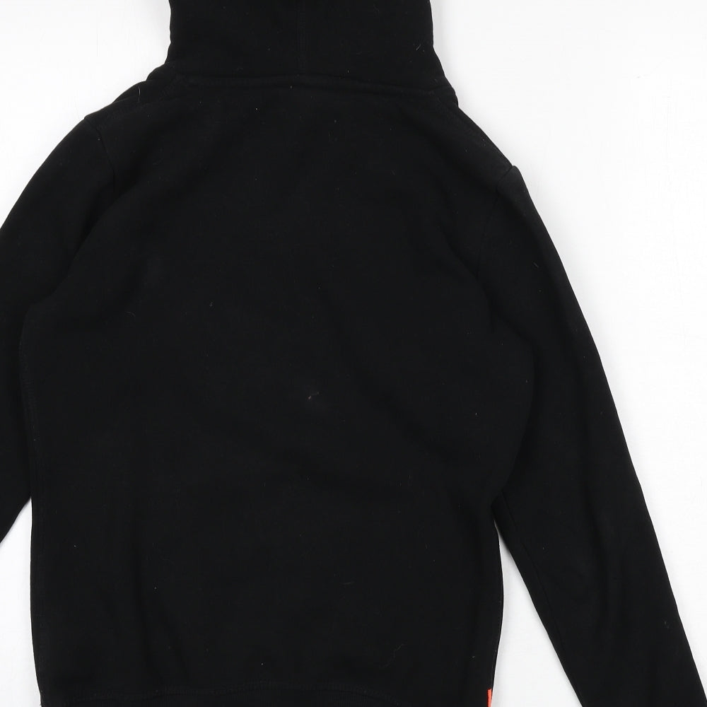 Superdry Womens Black Cotton Pullover Hoodie Size S Pullover