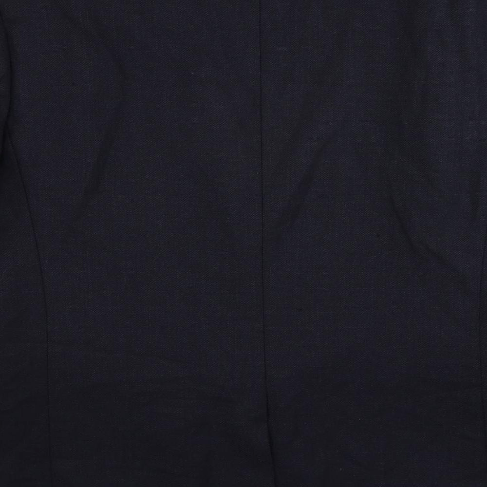 Jaeger Mens Blue Wool Jacket Suit Jacket Size 38 Regular