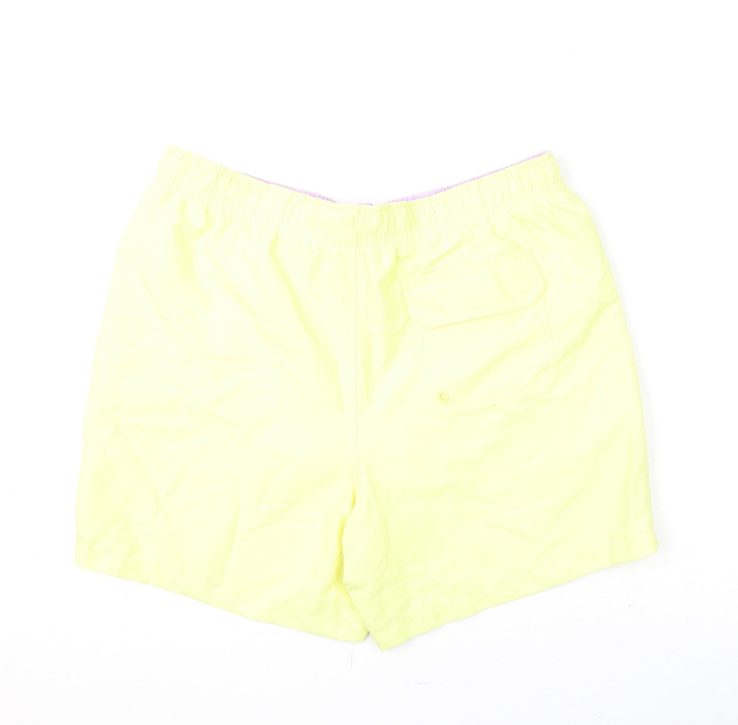 Marks and Spencer Mens Yellow Polyester Bermuda Shorts Size L L6 in Regular Drawstring - Swim Shorts