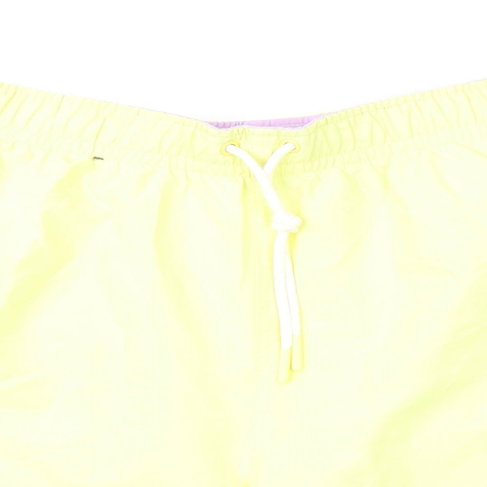 Marks and Spencer Mens Yellow Polyester Bermuda Shorts Size L L6 in Regular Drawstring - Swim Shorts