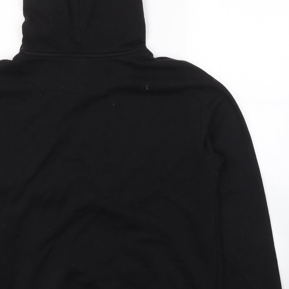 H&M Mens Black Cotton Pullover Hoodie Size S