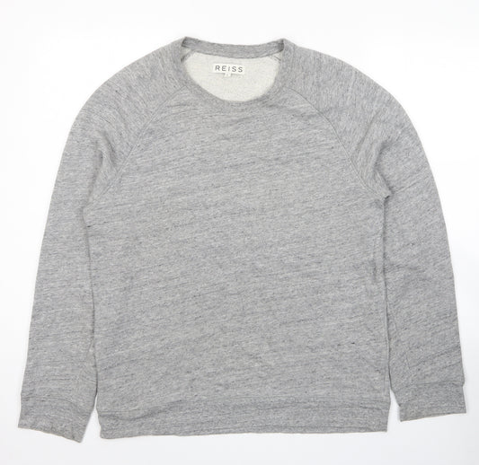 Reiss Womens Grey Polyester Pullover Sweatshirt Size XL Pullover