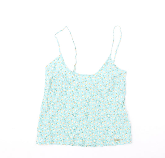 Marks and Spencer Womens Blue Floral Viscose Cami Pyjama Top Size 8 - Ghost