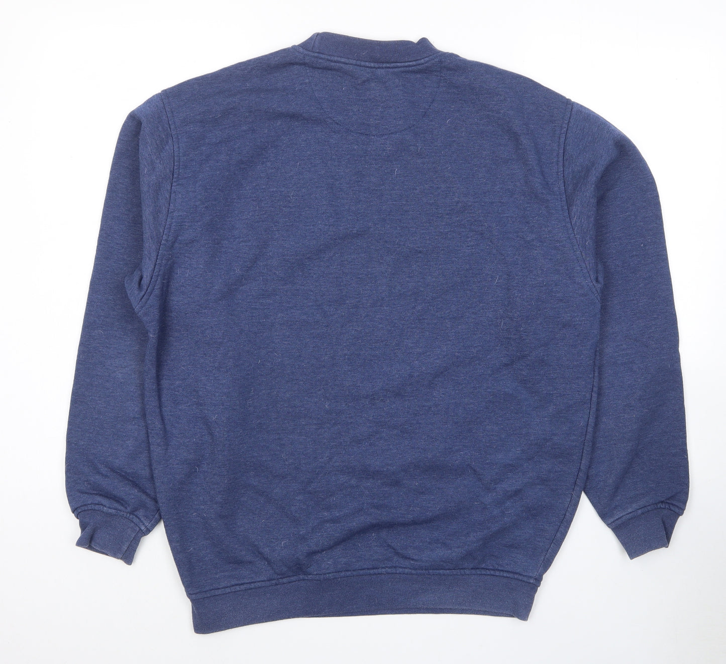 EWM Mens Blue Cotton Pullover Sweatshirt Size M