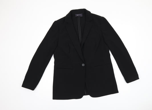 Marks and Spencer Womens Black Polyester Jacket Blazer Size 12