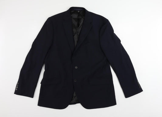 Autograph Mens Blue Wool Jacket Suit Jacket Size 42 Regular