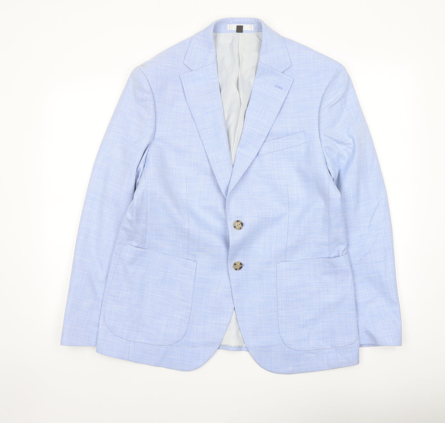 Marks and Spencer Mens Blue Polyester Jacket Suit Jacket Size 40 Regular