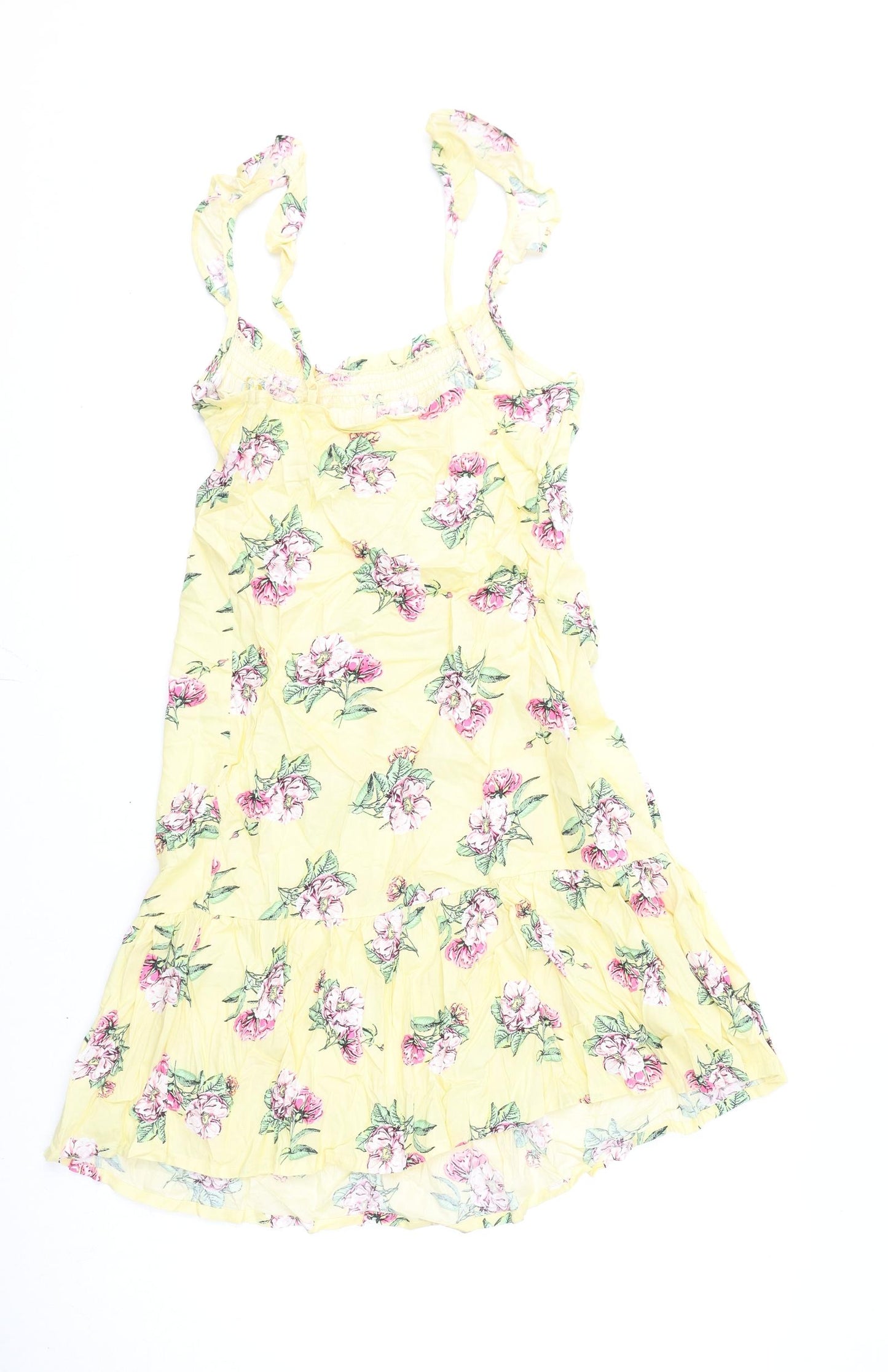 Marks and Spencer Womens Yellow Floral Viscose Cami Dress Size 6