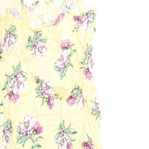 Marks and Spencer Womens Yellow Floral Viscose Cami Dress Size 6