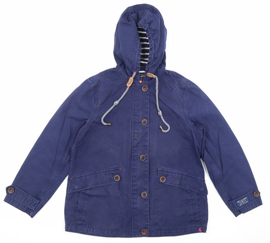 Joules Womens Blue Jacket Size 12 Zip