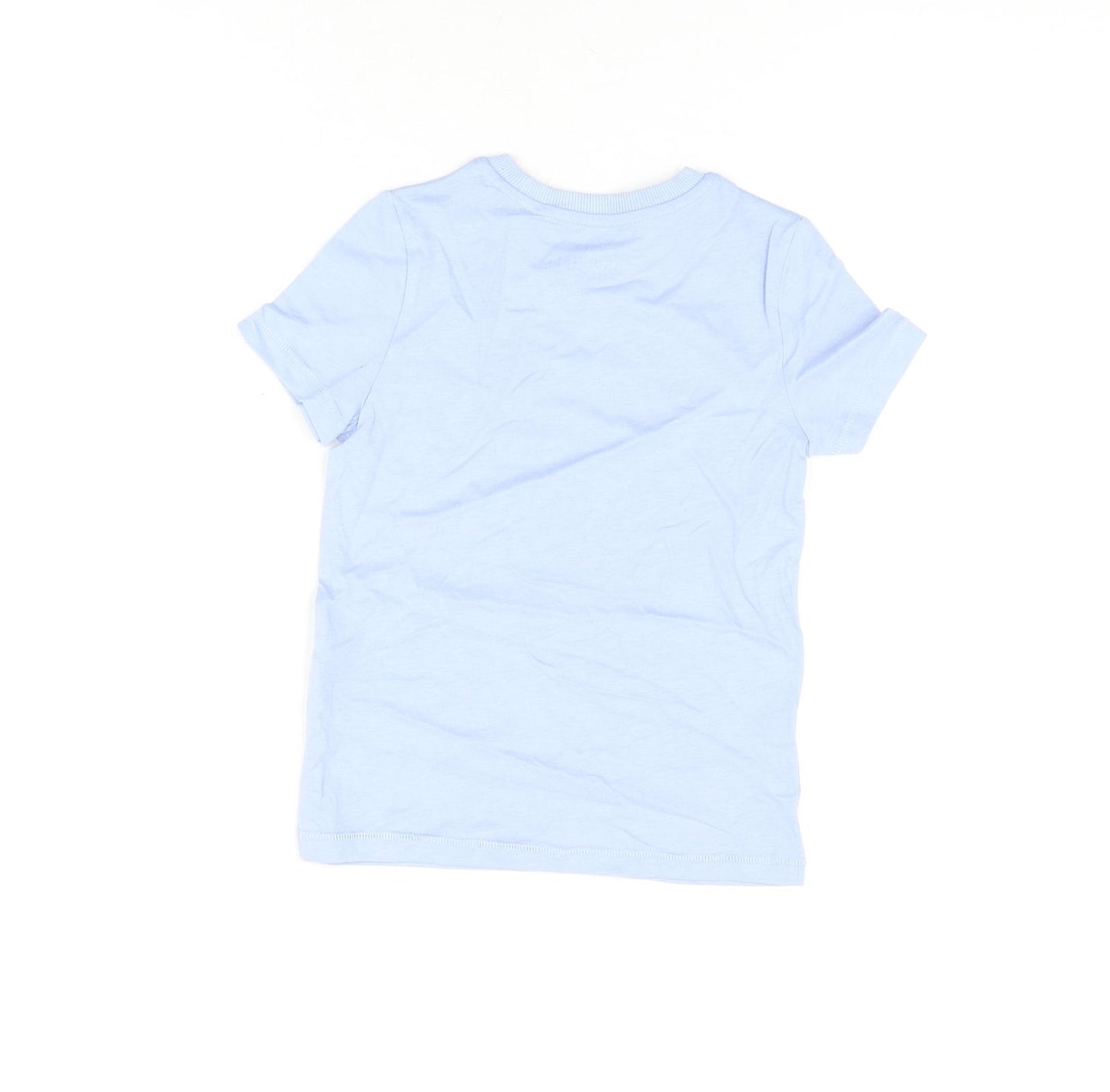 Marks and Spencer Boys Blue Cotton Basic T-Shirt Size 4-5 Years Round Neck Pullover - Born To Skate