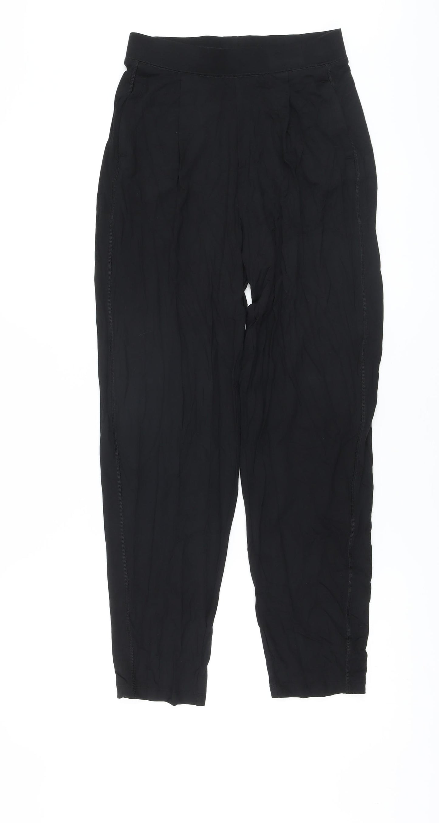 Marks and Spencer Womens Black Viscose Trousers Size 6 L27 in Regular