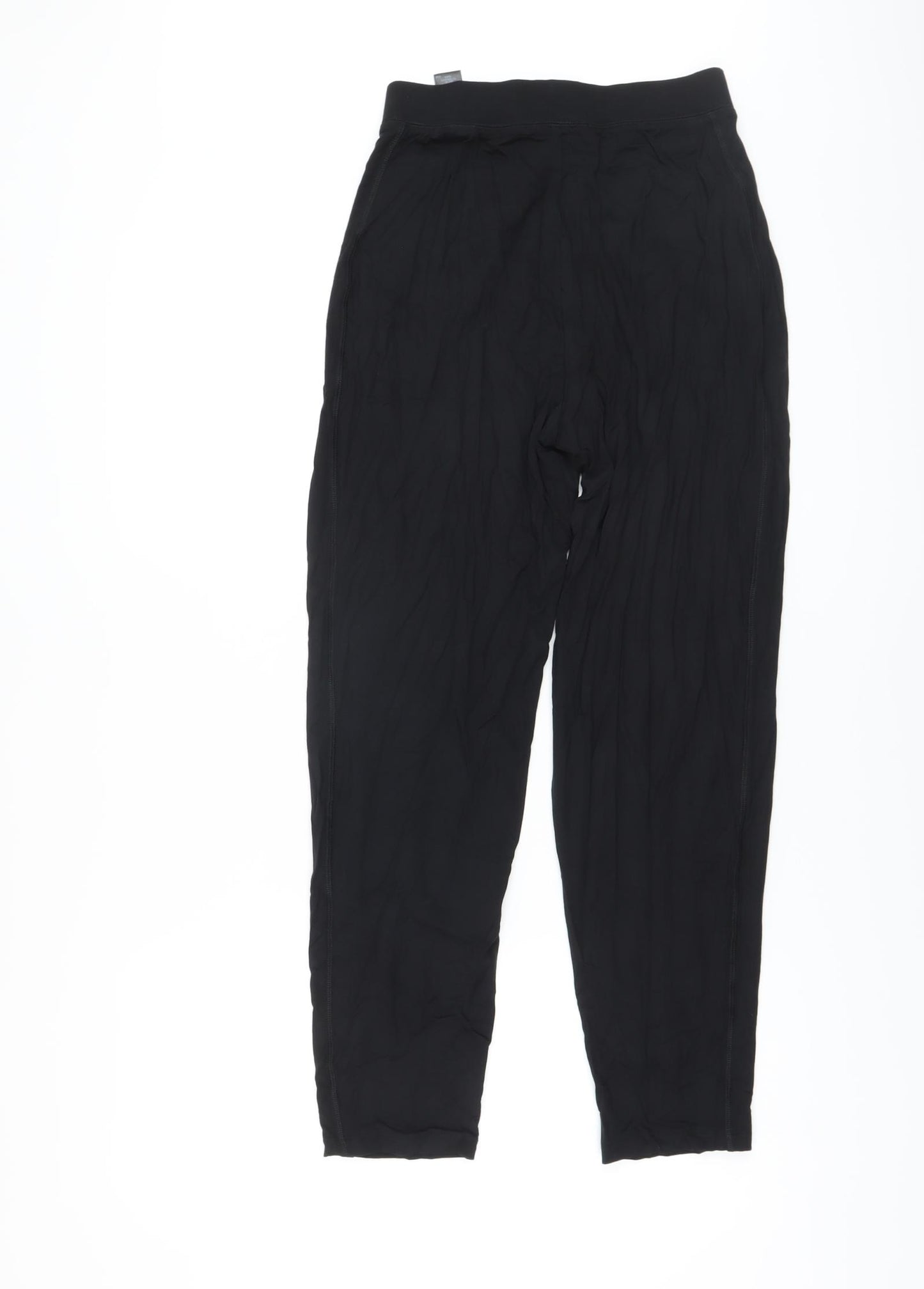 Marks and Spencer Womens Black Viscose Trousers Size 6 L27 in Regular