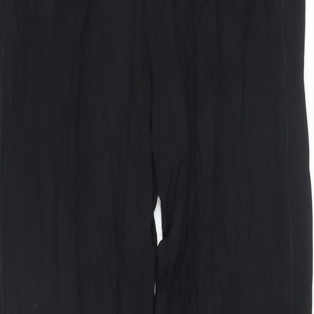 Marks and Spencer Womens Black Viscose Trousers Size 6 L27 in Regular