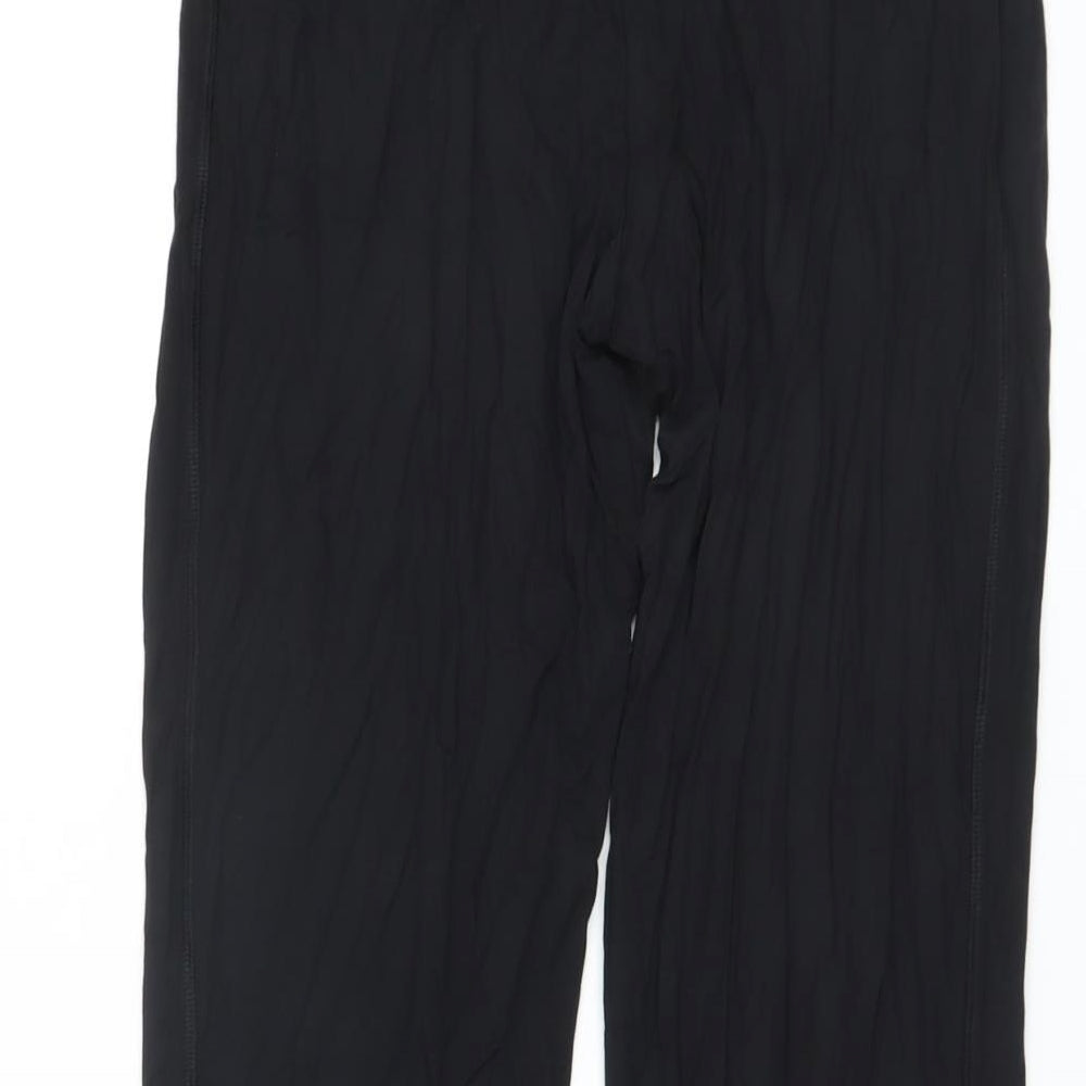 Marks and Spencer Womens Black Viscose Trousers Size 6 L27 in Regular