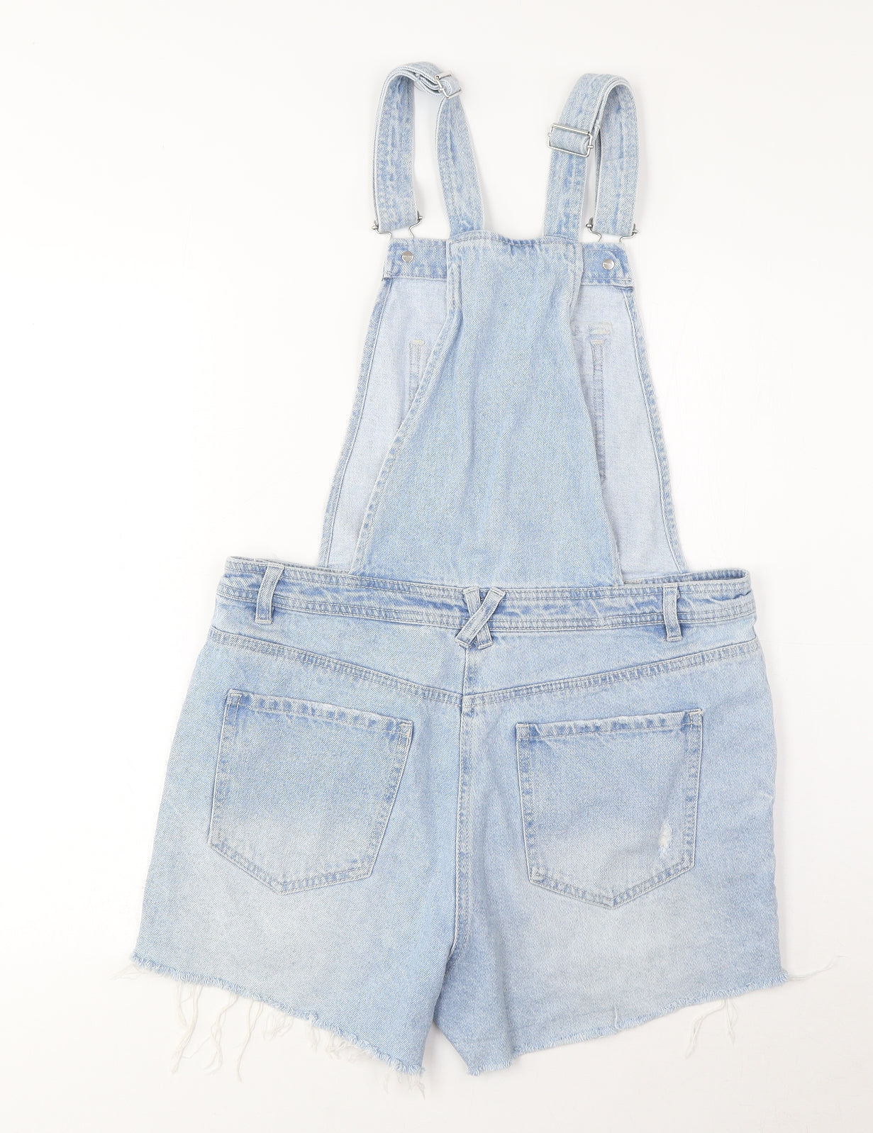 NEXT Womens Blue Cotton Dungaree One-Piece Size 12 Button - Pockets