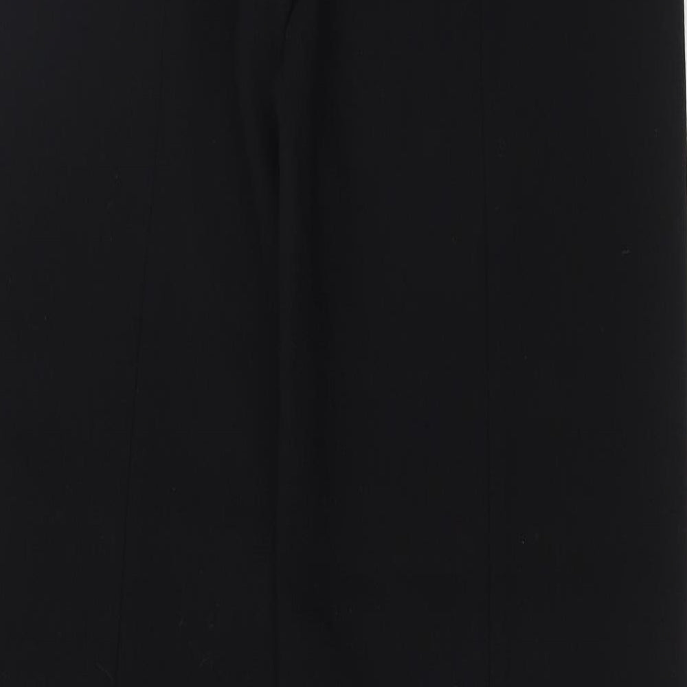 Hobbs Womens Black Polyester Trousers Size 12 L32 in Regular Zip