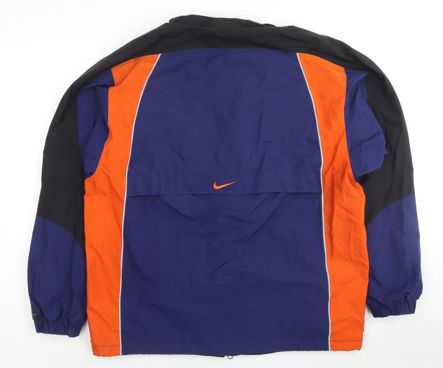 Nike Mens Blue Jacket Size L Zip - Colourblock Pattern