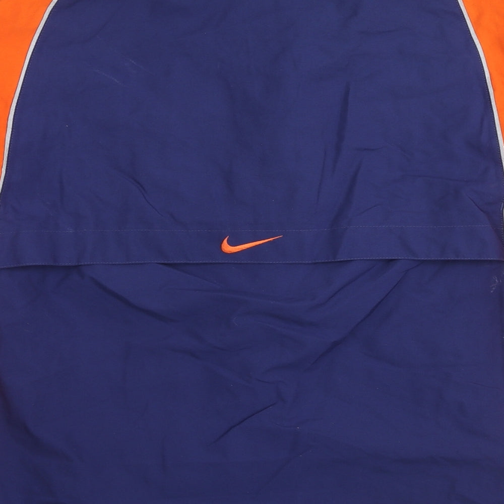 Nike Mens Blue Jacket Size L Zip - Colourblock Pattern