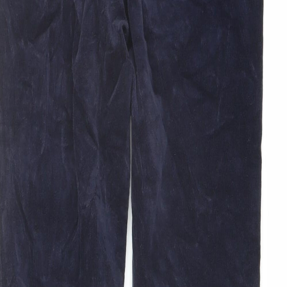 Papaya Womens Blue Cotton Jegging Trousers Size 8 L29 in Regular Button