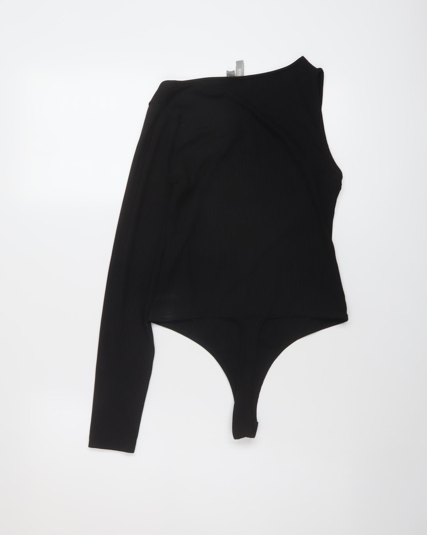 ASOS Womens Black Polyester Bodysuit One-Piece Size 8 Snap