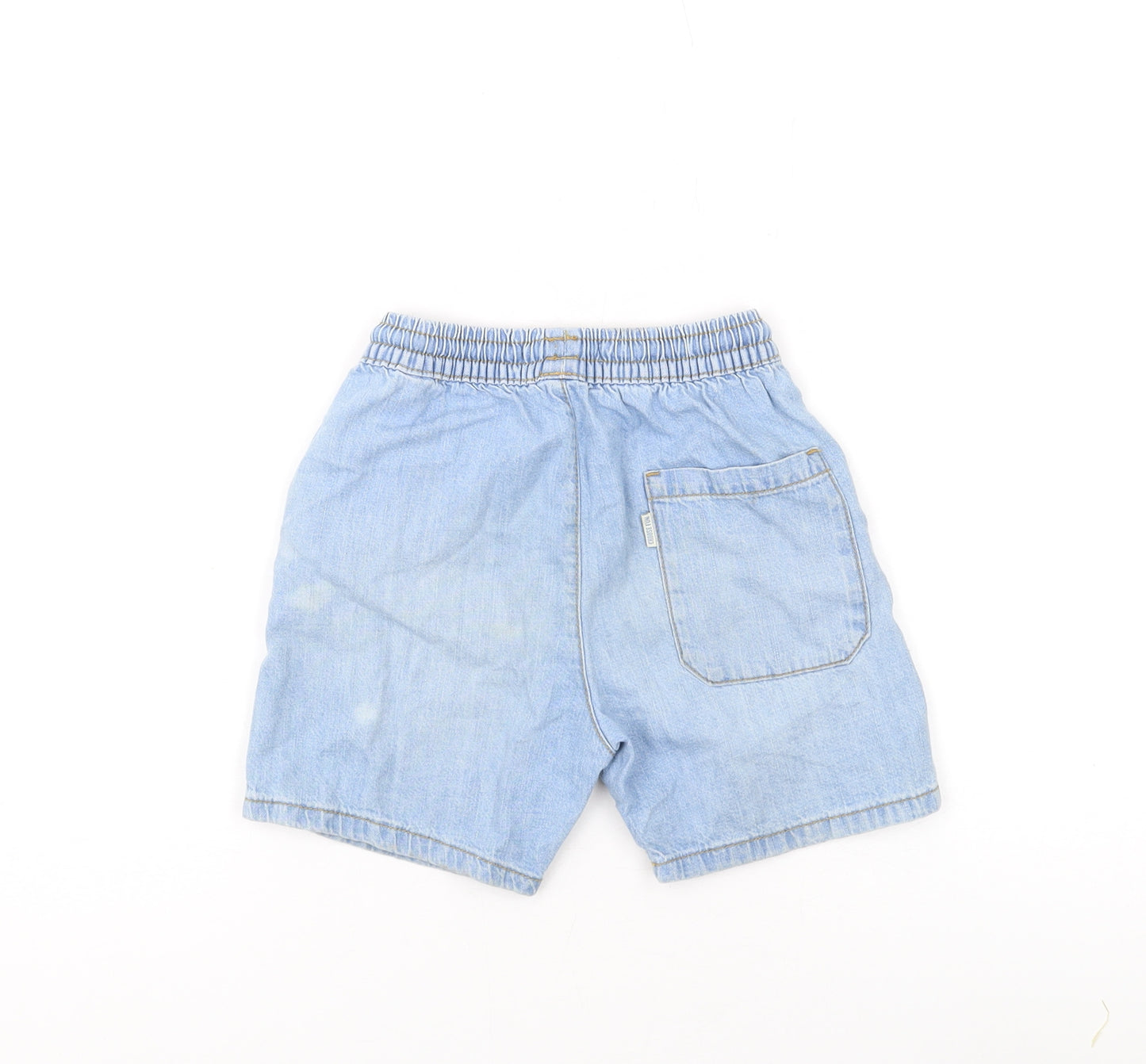 Zara Girls Blue Cotton Mom Shorts Size 3-4 Years L4 in Regular