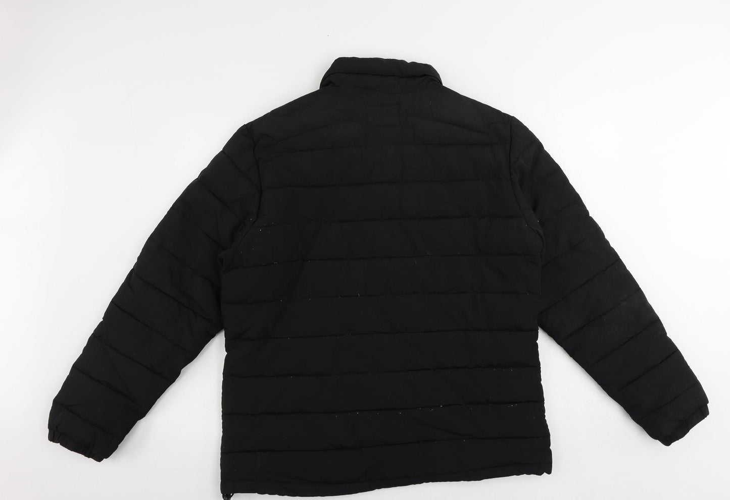 NEXT Mens Black Quilted Jacket Size L Zip