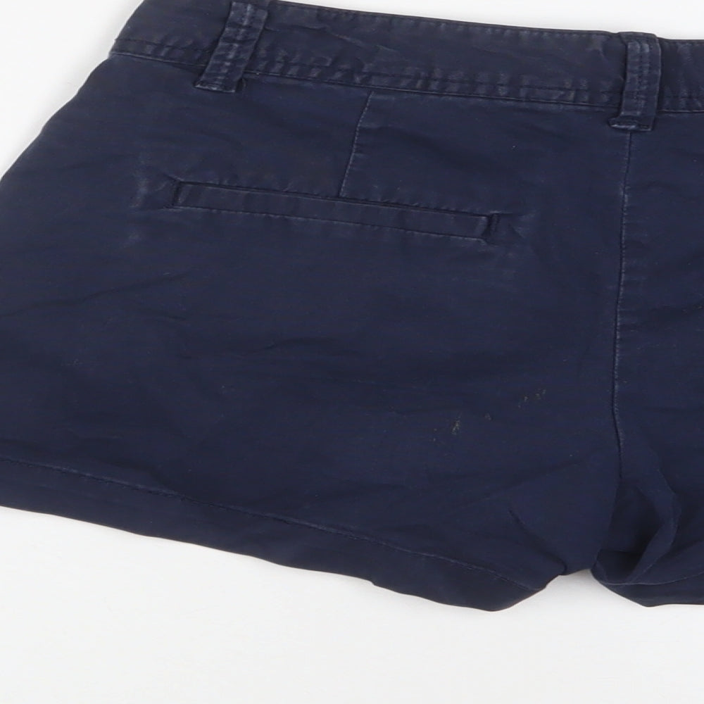 Gap Girls Blue Cotton Chino Shorts Size 4 Years L3 in Regular Hook & Eye