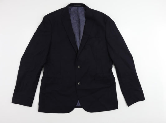 NEXT Mens Blue Wool Jacket Suit Jacket Size 44 Regular