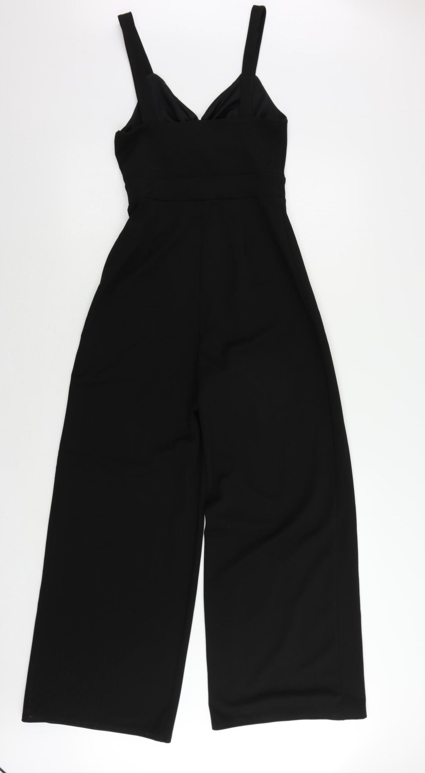 New Look Womens Black Polyester Jumpsuit One-Piece Size 8 L30 in Pullover - Ruched Detail