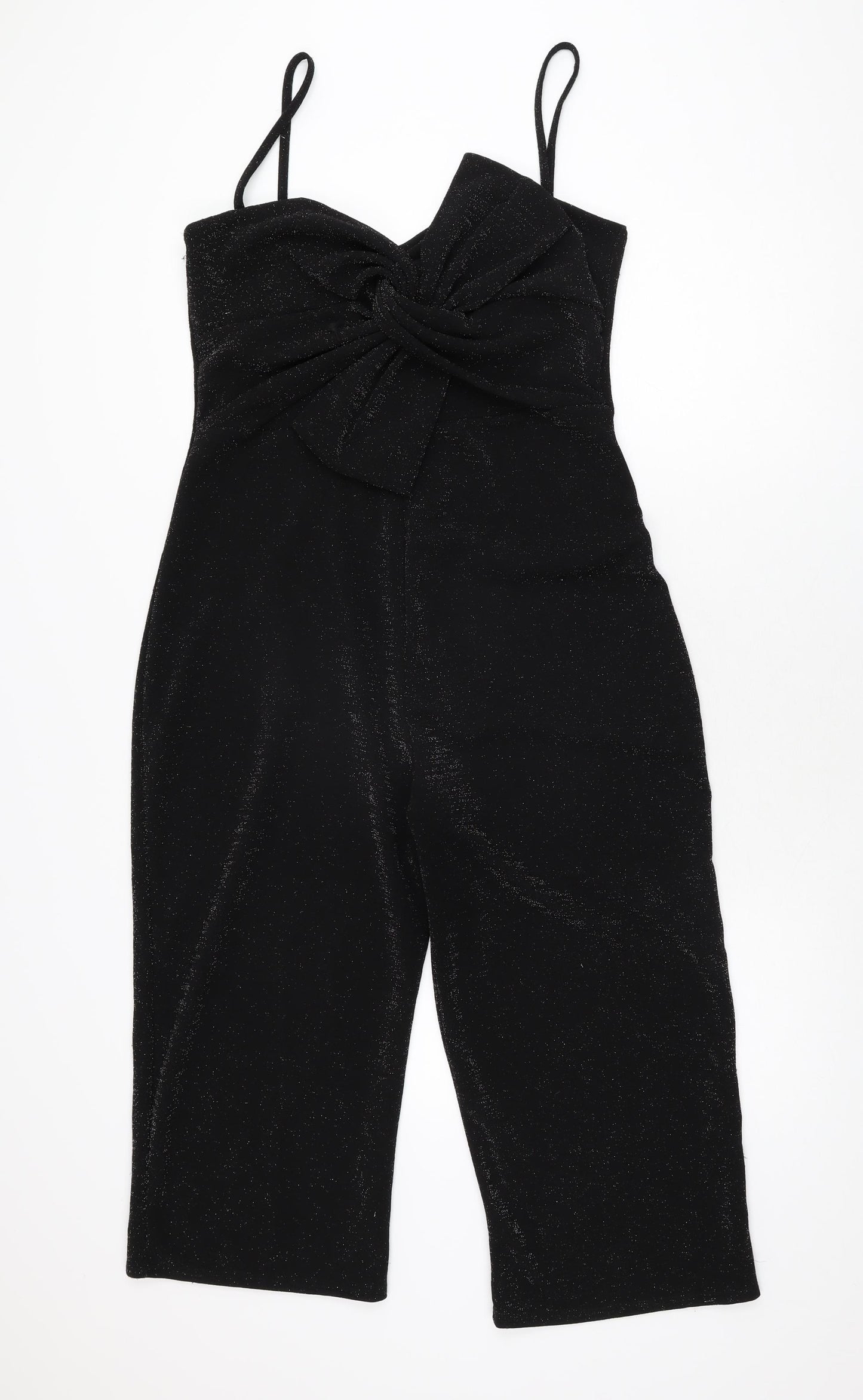 Luna Loves Womens Black Nylon Jumpsuit One-Piece Size 12 L21 in Pullover